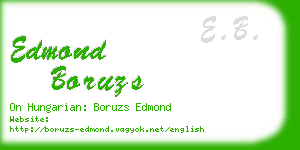 edmond boruzs business card